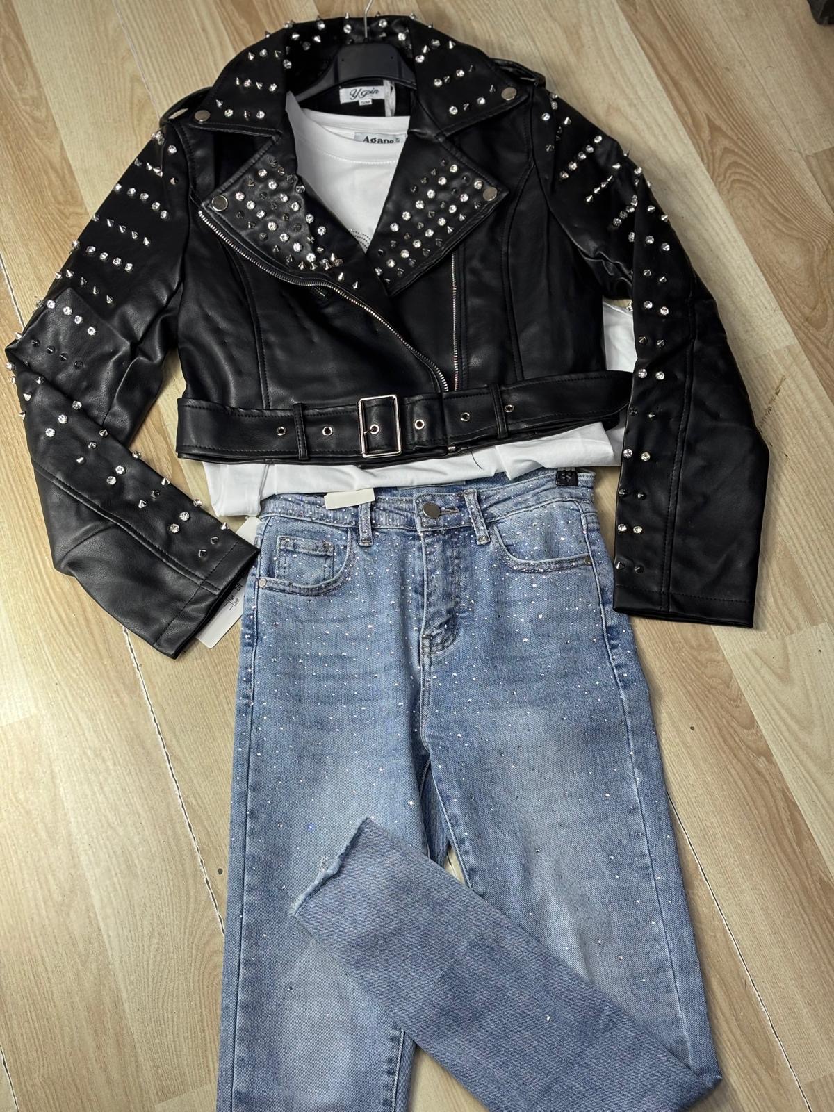 Set geaca de piele 3 piese  - current