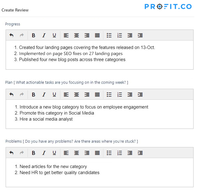 create review