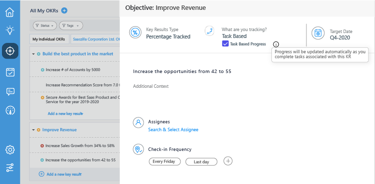 Task Based Key Results