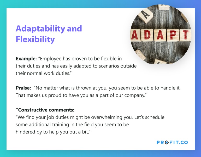 Adaptability and Flexibility