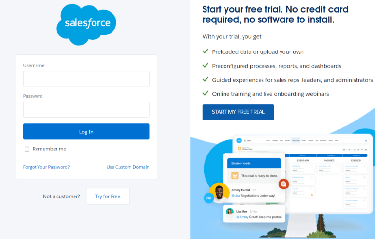 Salesforce login