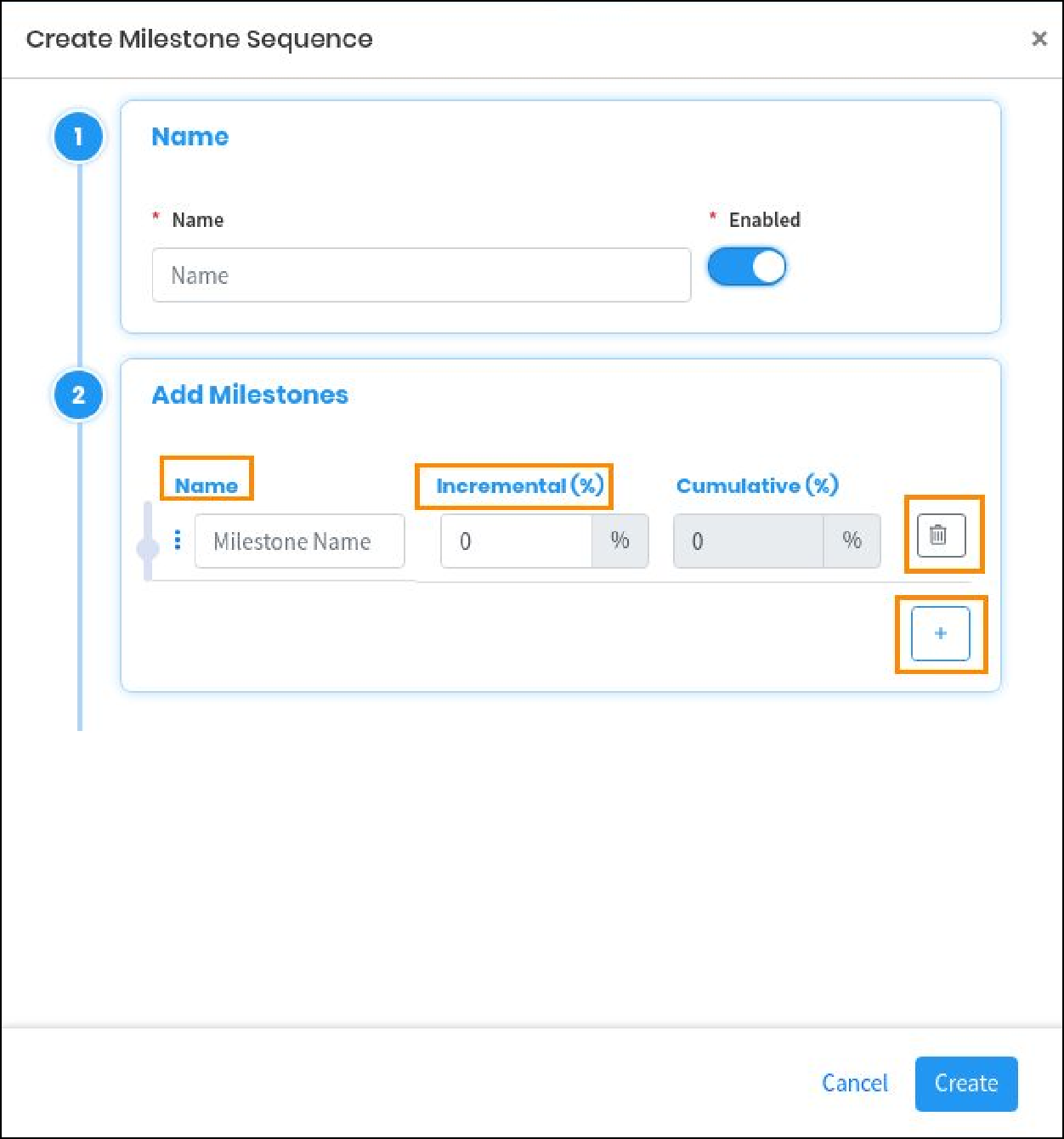 Create Milestone Sequence