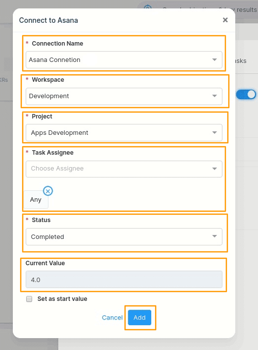 Connect to Asana