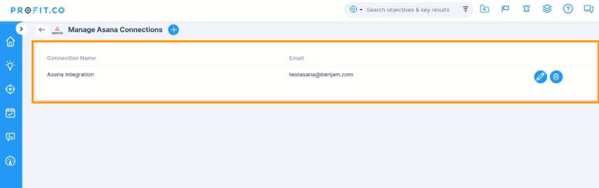 Manage Asana Connections