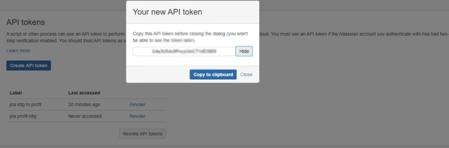 Get My API token