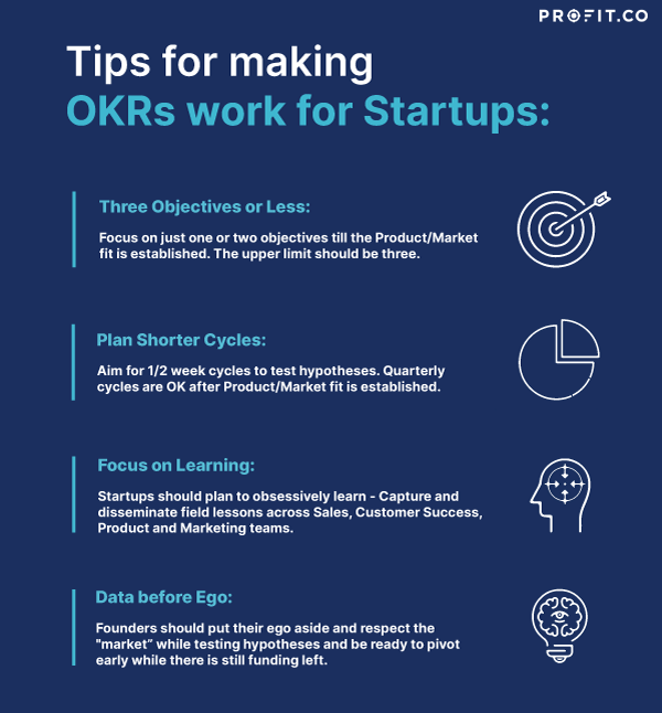 Tips for making OKRs work for Startups