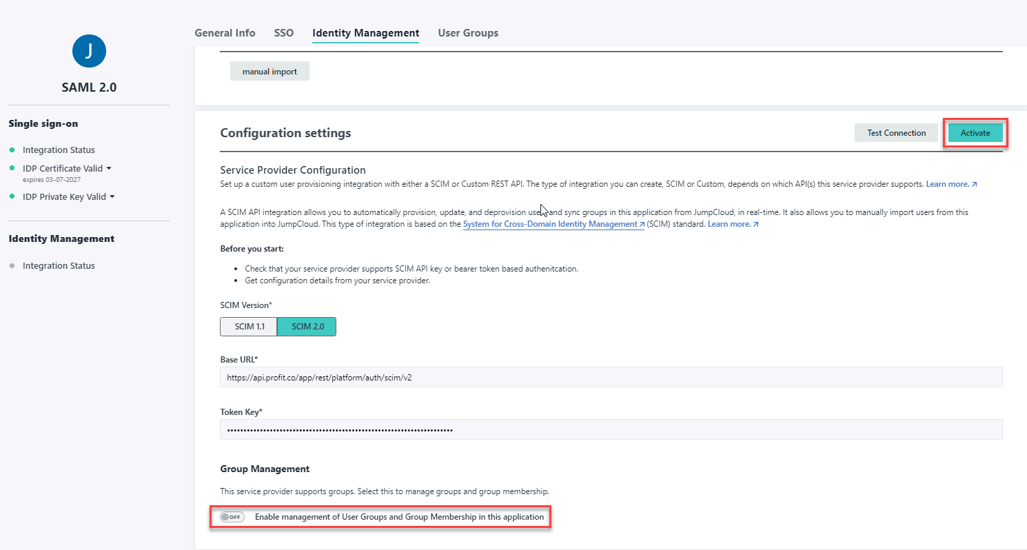 JumpCloud enable Management