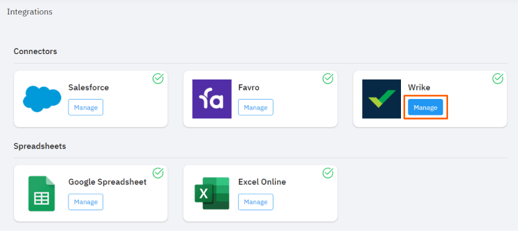 Manage Integrations