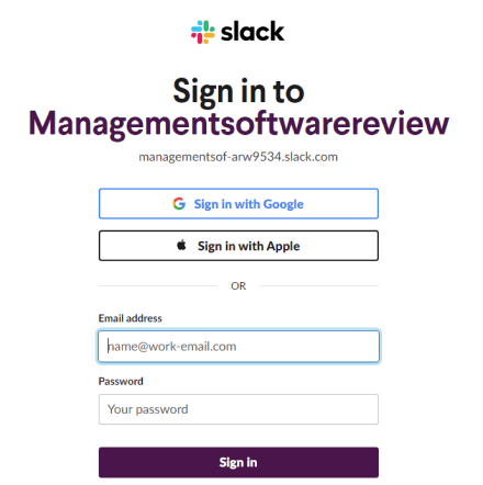 signup form