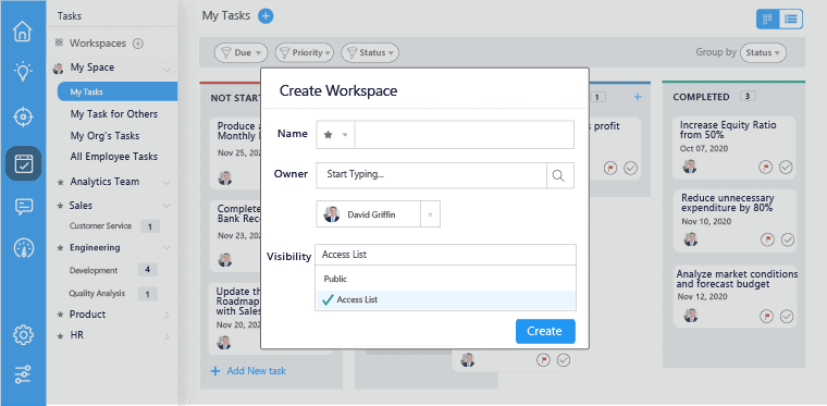 Workspace & Task Boards