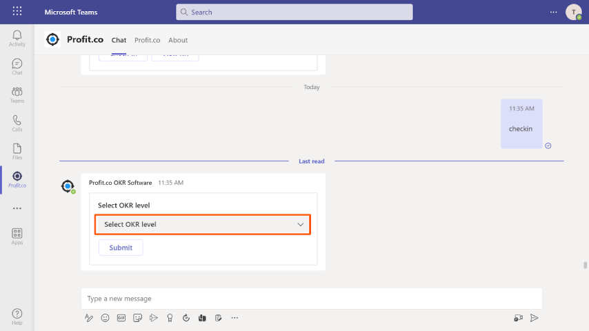 Select OKR Level