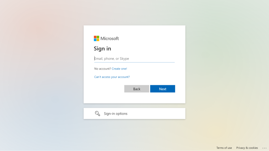 Microsoft sign in