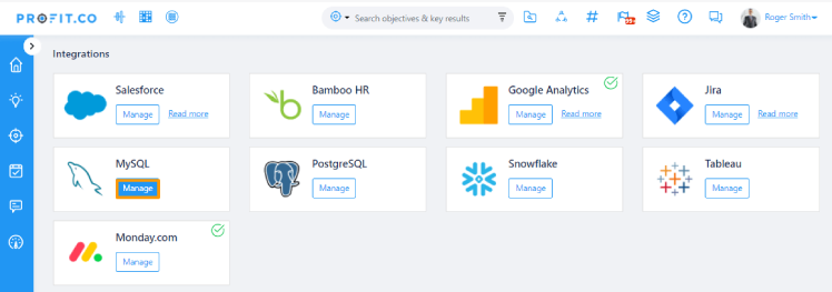 Mysql manage