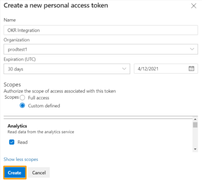 Access New personal access Token