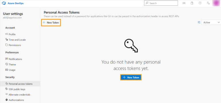 Azure New Token