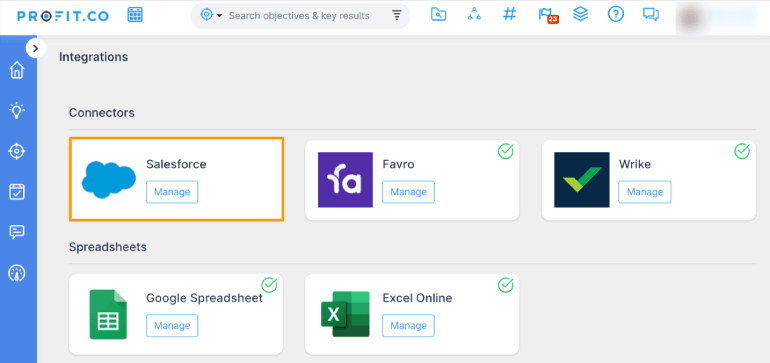 Manage Salesforce Integration