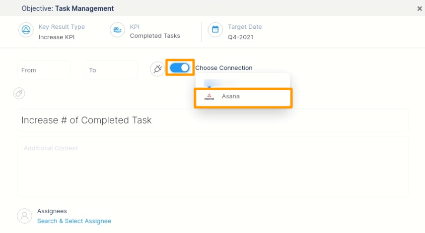 Choose Asana Connection