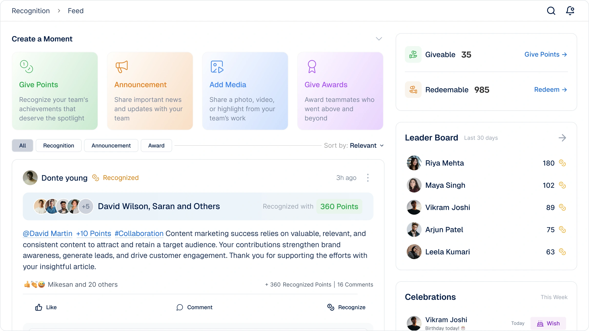 Employee Recognition