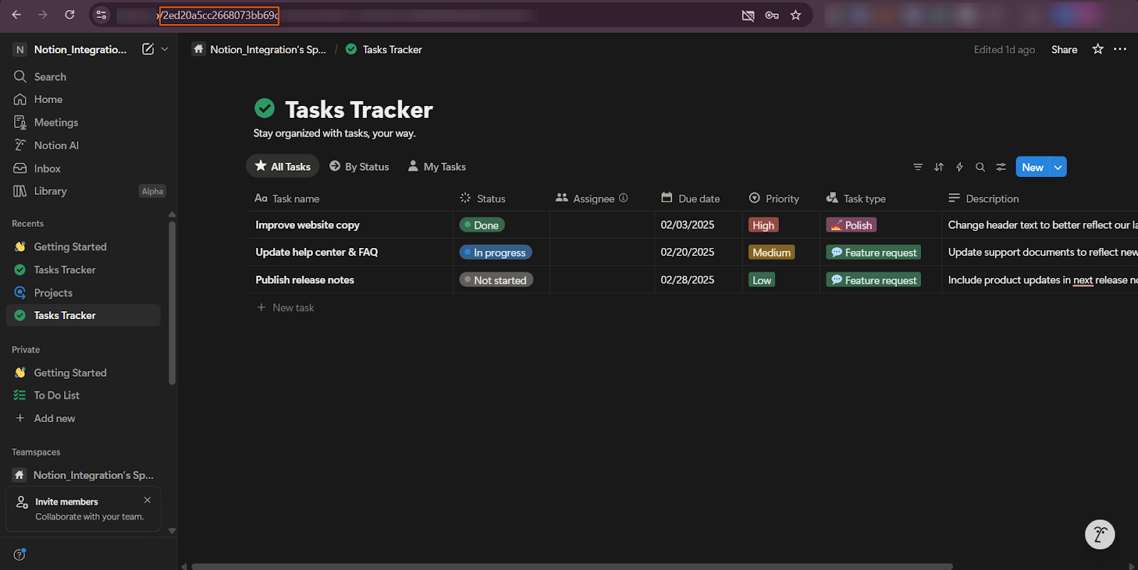 tasks
