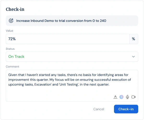 Progress updates that build a real audit trail