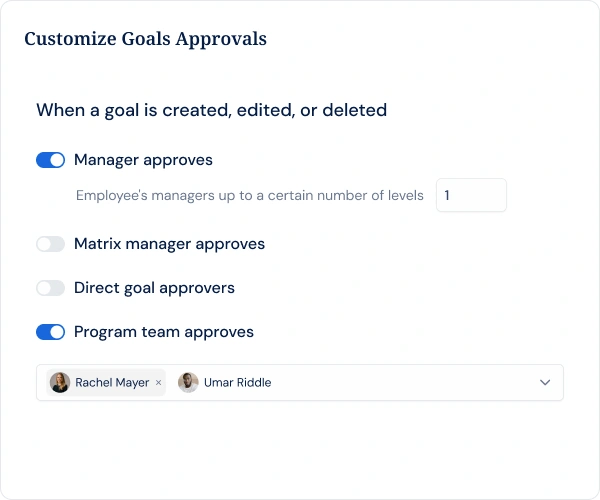 Every goal reviewed before work begins