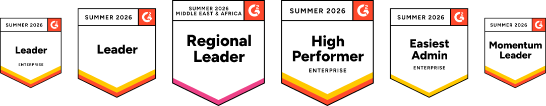 G2 Leader badge for OKR software, Enterprise segment, Summer 2026