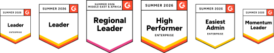 G2 Leader badge for OKR software, Enterprise segment, Summer 2026