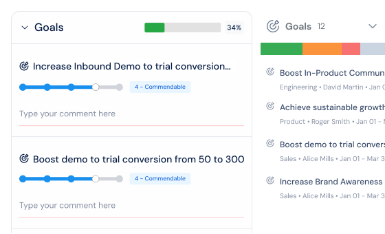 Pull real goal data into every review automatically