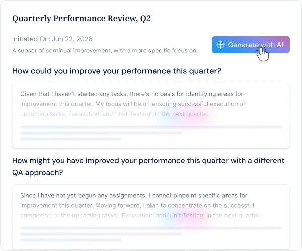 AI drafts the review before the form opens