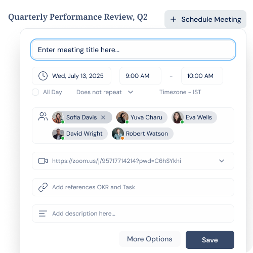 Reference live OKRs in every meeting that matters