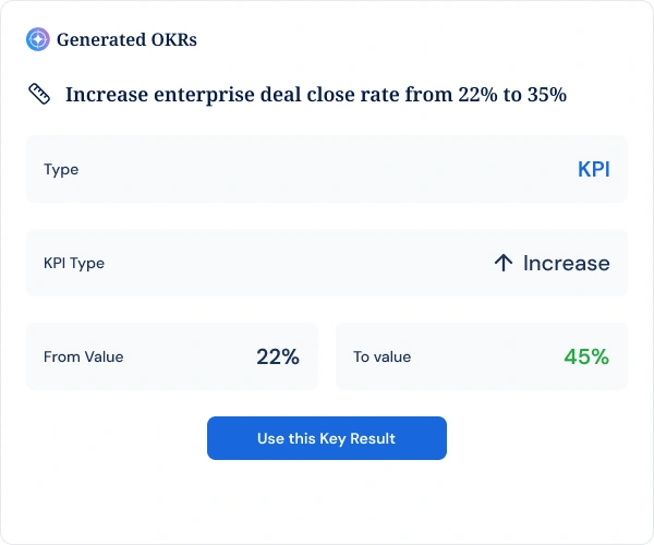 Create a KR with everything already filled in