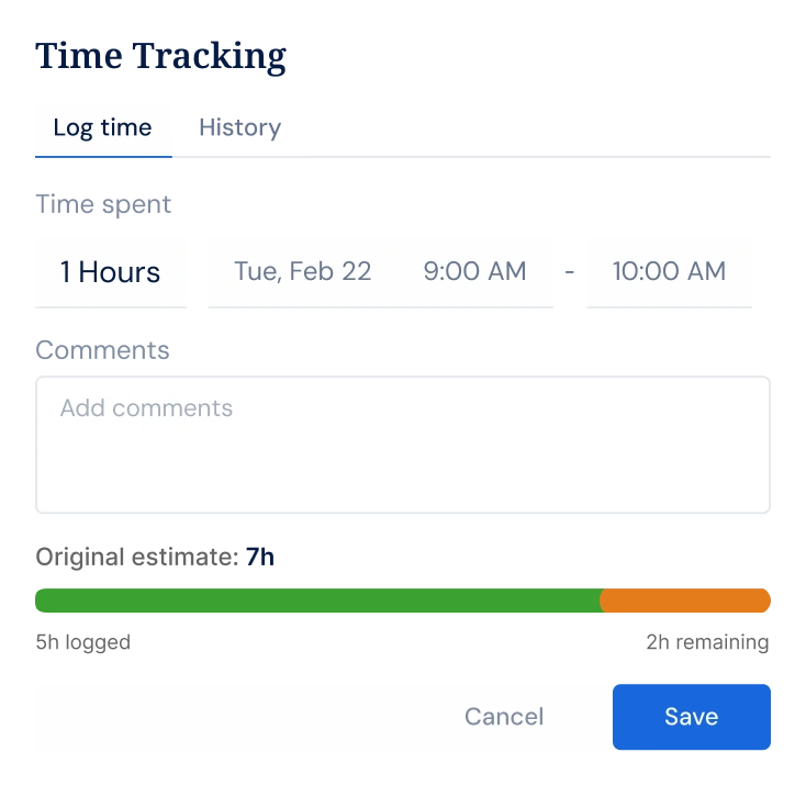 Tasks board view