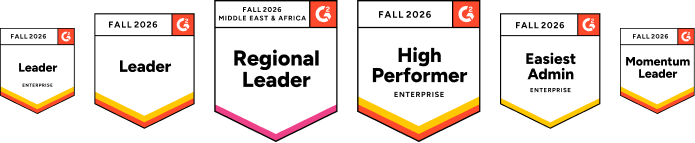 G2 Leader badge for OKR software, Enterprise segment, Summer 2026