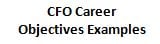 CFO career objectives examples