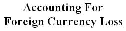 accounting for foreign currency loss