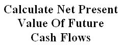 Calculate net present value of future cash flows