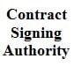 Contract Signing Authority