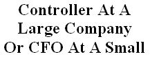 controller at a large company or cfo at a small