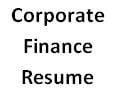 corporate finance resume