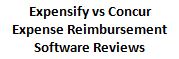 Expensify vs Concur expense reimbursement software reviews