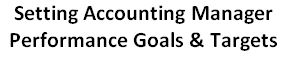 setting accounting manager performance goals & targets