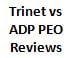 Trinet vs ADP PEO reviews