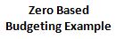 zero based budgeting example