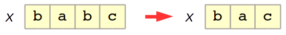 Turning list [b,a,b,c] into [b,a,c]