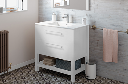 Mueble baño suelo con lavabo hasta 100cm