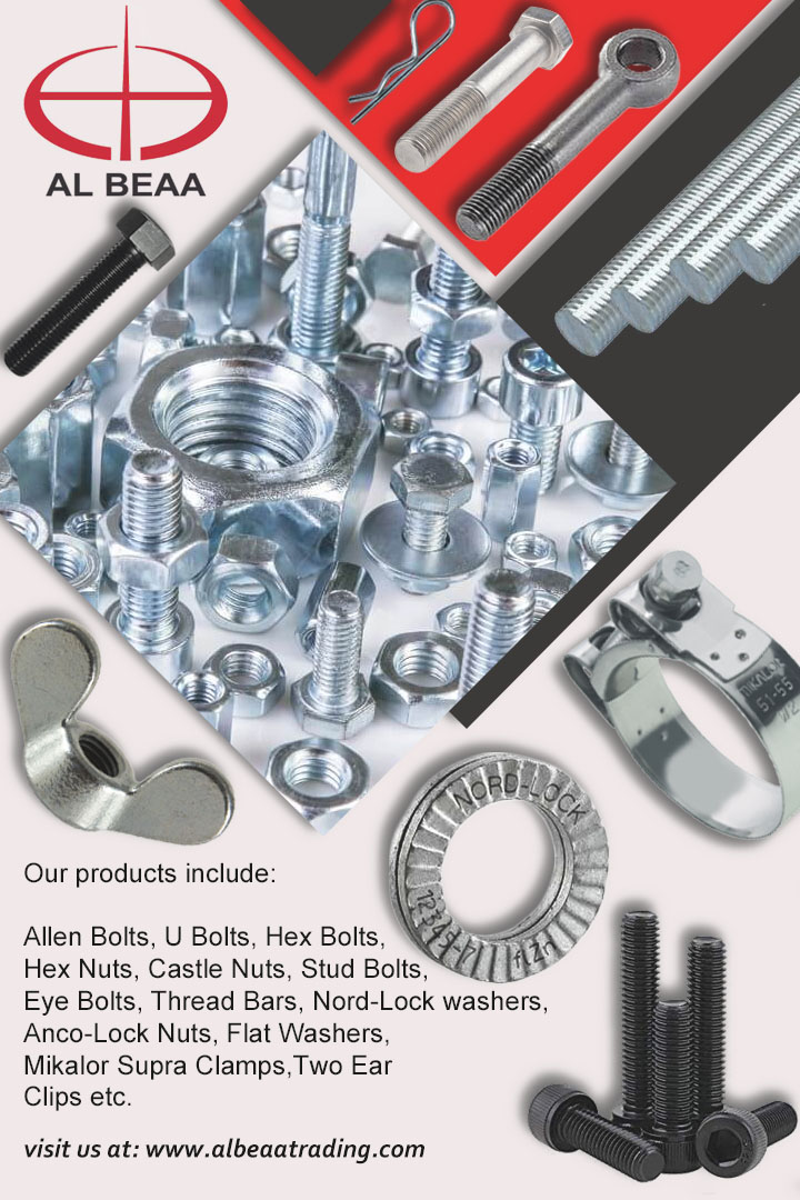 Al Beaa | SS 316 Bolts | Anco Lock Nuts UAE | 12.9 Hex Bolts | Stover Nut UAE Supplier | Eye Bolt | Eye Nut UAE Supplier - Thumbnail 2