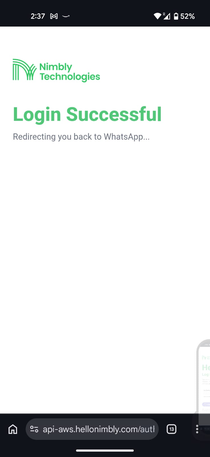 Login Successful Redirect