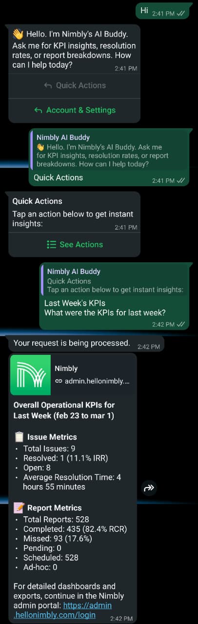 KPI Report Response