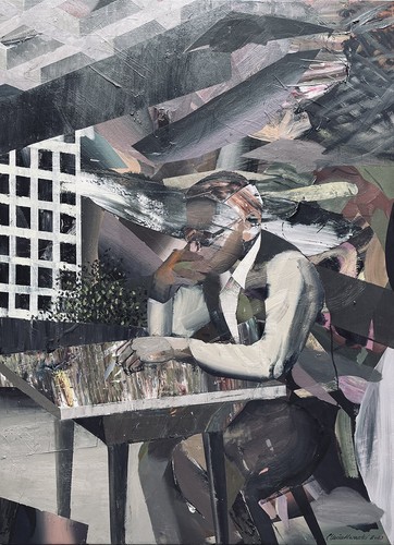 Gemaelde: Interior 4b - Paweł Kwiatkowski, Öl auf Leinwand, 2023, 130.0 x 180.0 cm