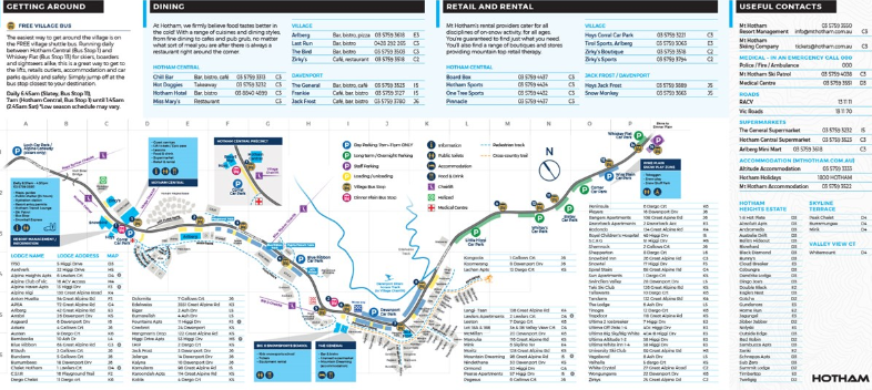 Mt Hotham village map